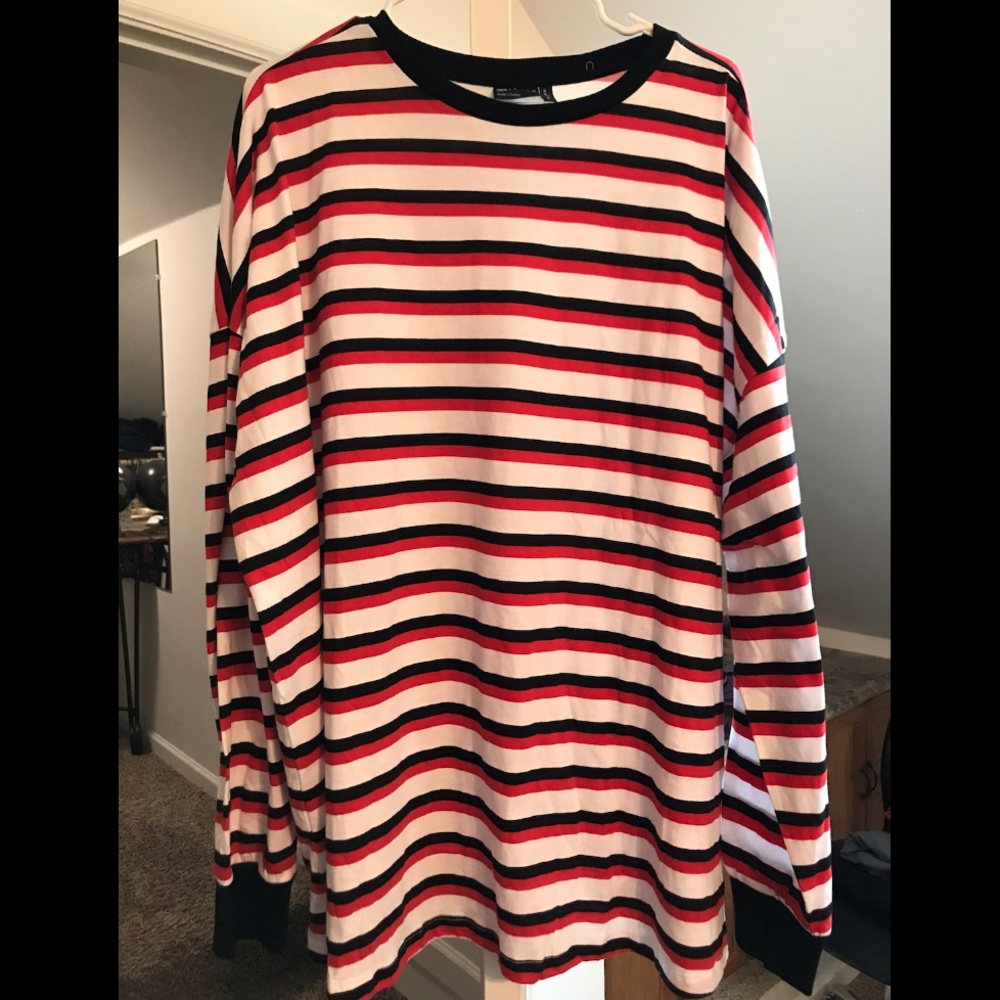 ASOS striped long sleeve top